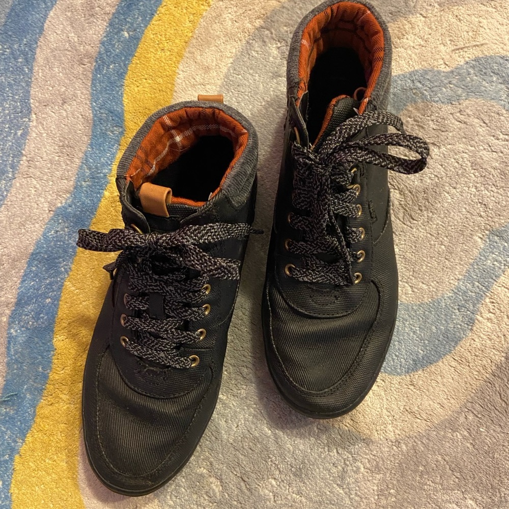 Keds Women's Scout Boot Iii Ripple Floral Rain, Black with Brown Rubber Sole, 9